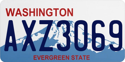 WA license plate AXZ3069