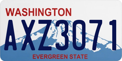 WA license plate AXZ3071