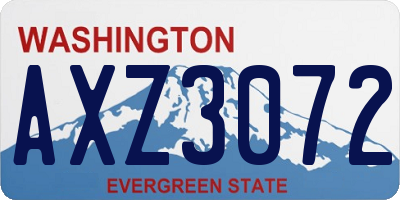WA license plate AXZ3072