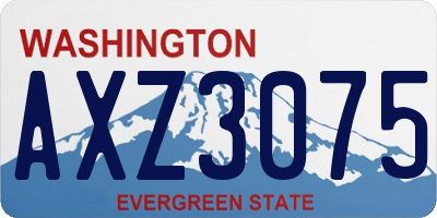 WA license plate AXZ3075