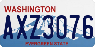 WA license plate AXZ3076
