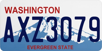 WA license plate AXZ3079