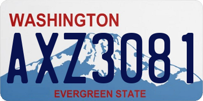 WA license plate AXZ3081