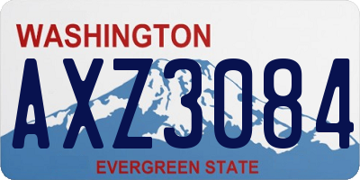 WA license plate AXZ3084