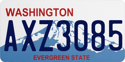 WA license plate AXZ3085