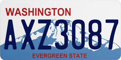WA license plate AXZ3087