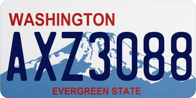 WA license plate AXZ3088