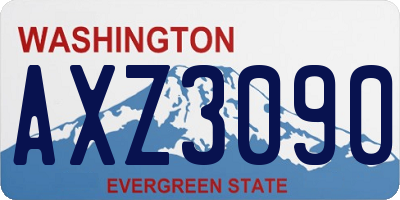 WA license plate AXZ3090