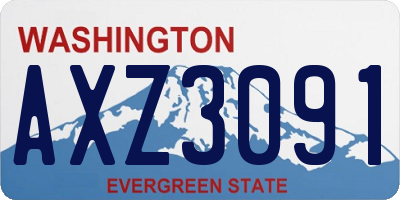 WA license plate AXZ3091