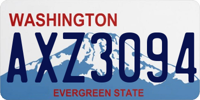 WA license plate AXZ3094