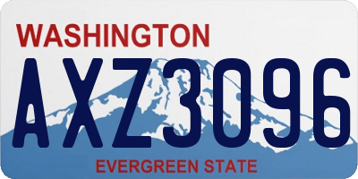 WA license plate AXZ3096