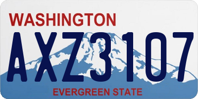 WA license plate AXZ3107