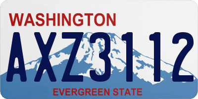 WA license plate AXZ3112