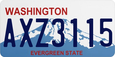 WA license plate AXZ3115