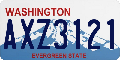 WA license plate AXZ3121