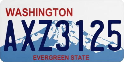 WA license plate AXZ3125
