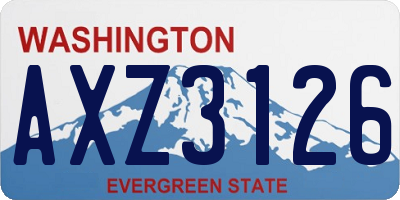 WA license plate AXZ3126