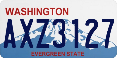WA license plate AXZ3127