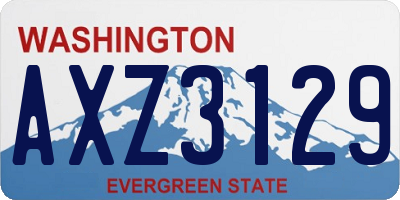 WA license plate AXZ3129