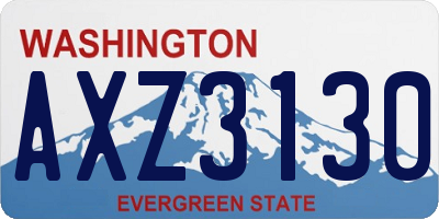 WA license plate AXZ3130