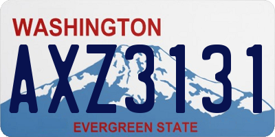 WA license plate AXZ3131