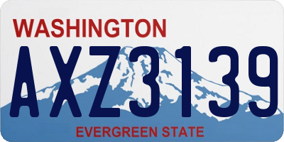 WA license plate AXZ3139