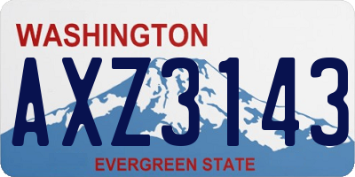 WA license plate AXZ3143