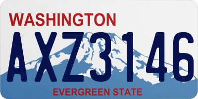 WA license plate AXZ3146
