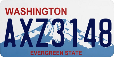 WA license plate AXZ3148