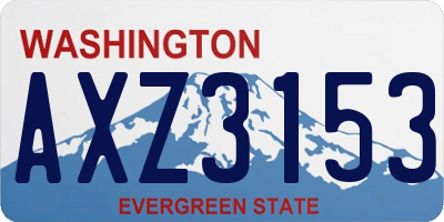 WA license plate AXZ3153