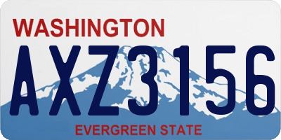 WA license plate AXZ3156