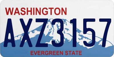 WA license plate AXZ3157