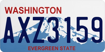 WA license plate AXZ3159