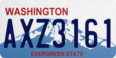 WA license plate AXZ3161