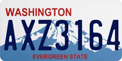 WA license plate AXZ3164