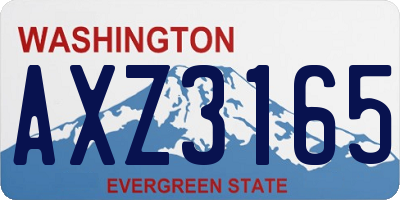 WA license plate AXZ3165