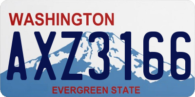 WA license plate AXZ3166