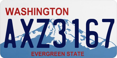 WA license plate AXZ3167