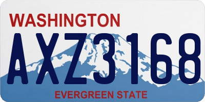 WA license plate AXZ3168