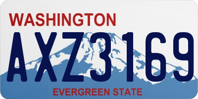 WA license plate AXZ3169