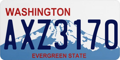 WA license plate AXZ3170