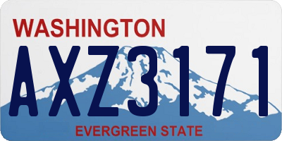 WA license plate AXZ3171