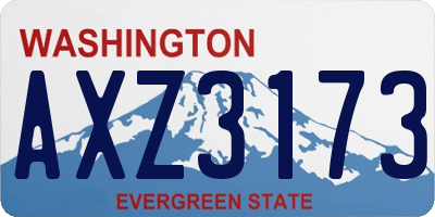 WA license plate AXZ3173