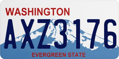 WA license plate AXZ3176