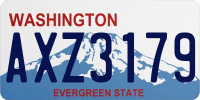 WA license plate AXZ3179