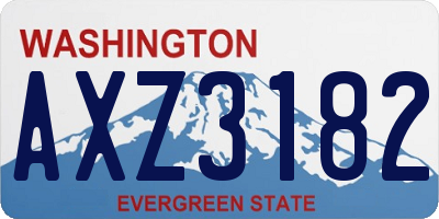 WA license plate AXZ3182