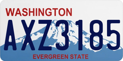WA license plate AXZ3185