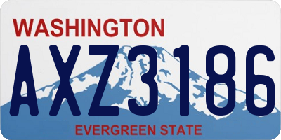 WA license plate AXZ3186