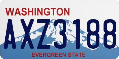 WA license plate AXZ3188