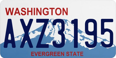 WA license plate AXZ3195